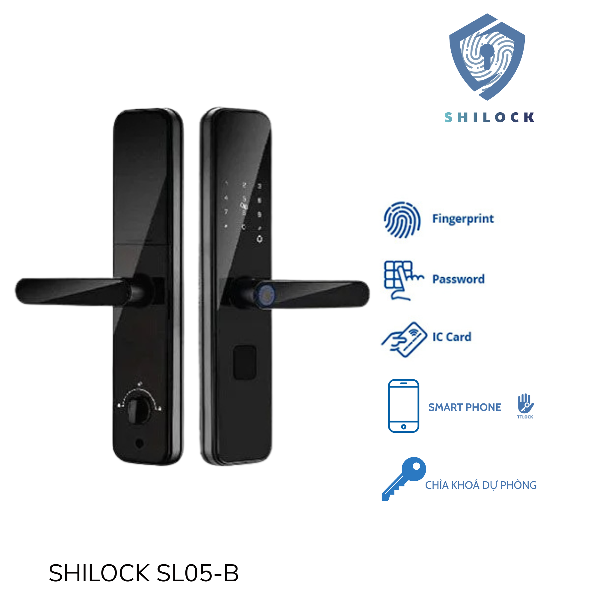KHOÁ CỬA VÂN TAY SHILOCK SL05-B