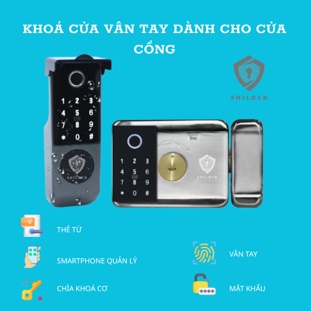 Khoá cửa vân tay 2 chiều SHILOCK điều khiển qua app SLC-02