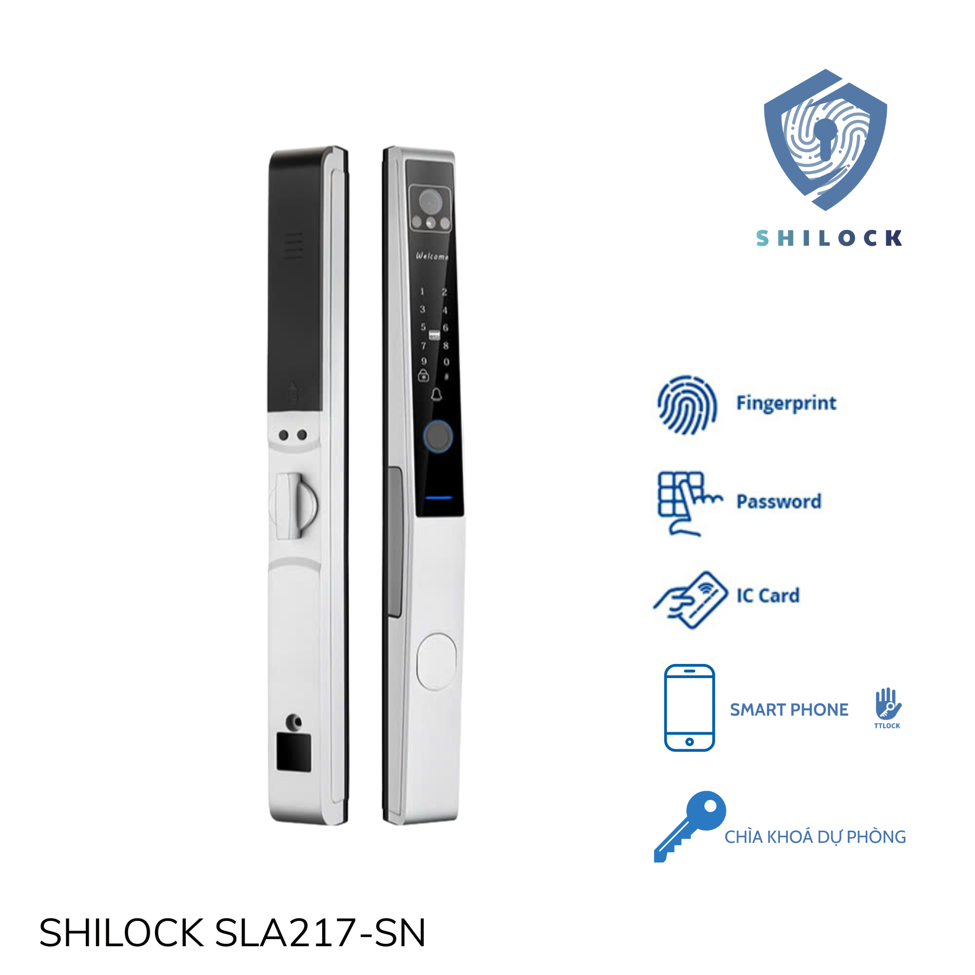 KHOÁ CỬA NHẬN DIỆN KHUÔN MẶT SHILOCK SLA217-SN