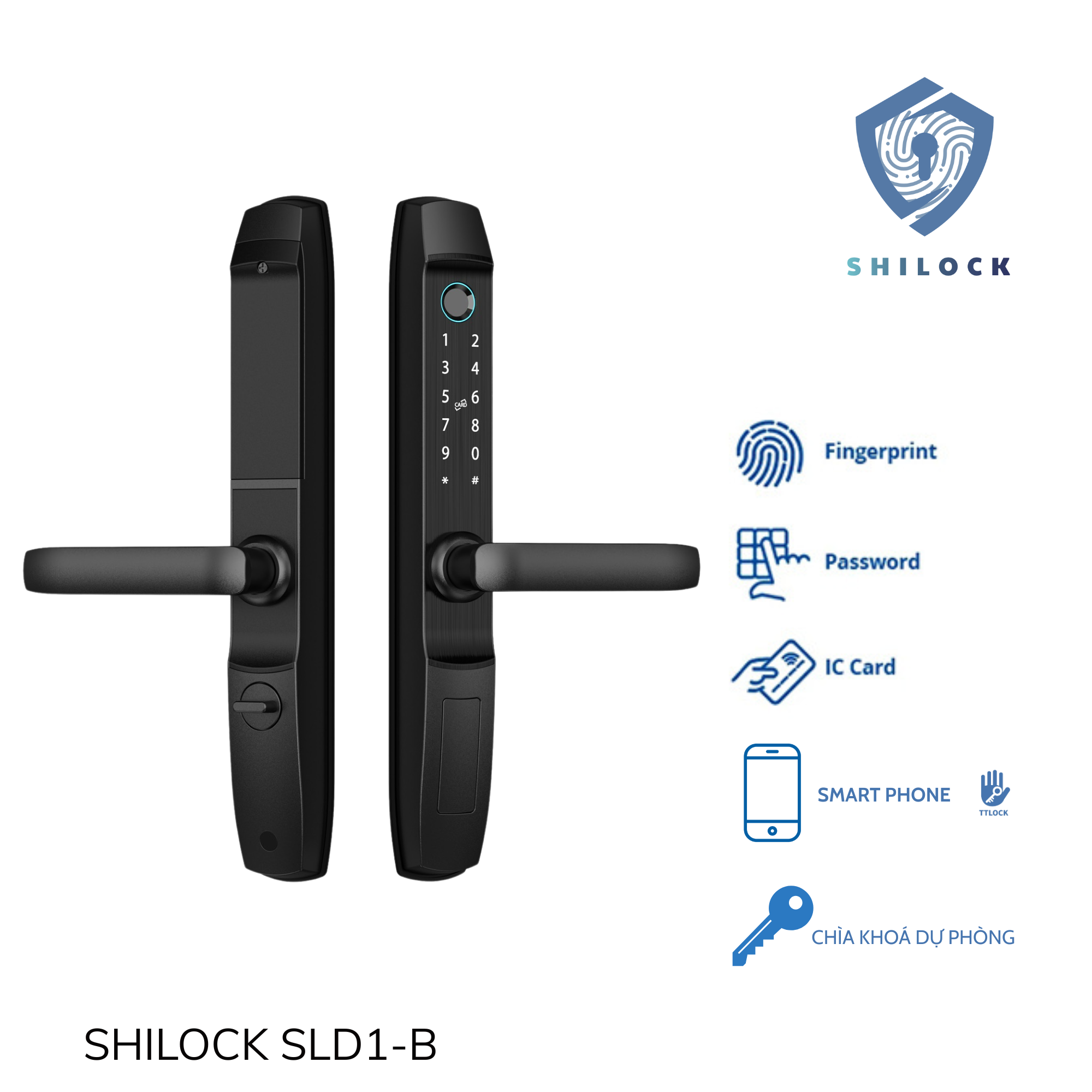 KHOÁ CỬA VÂN TAY SHILOCK SLD1-B