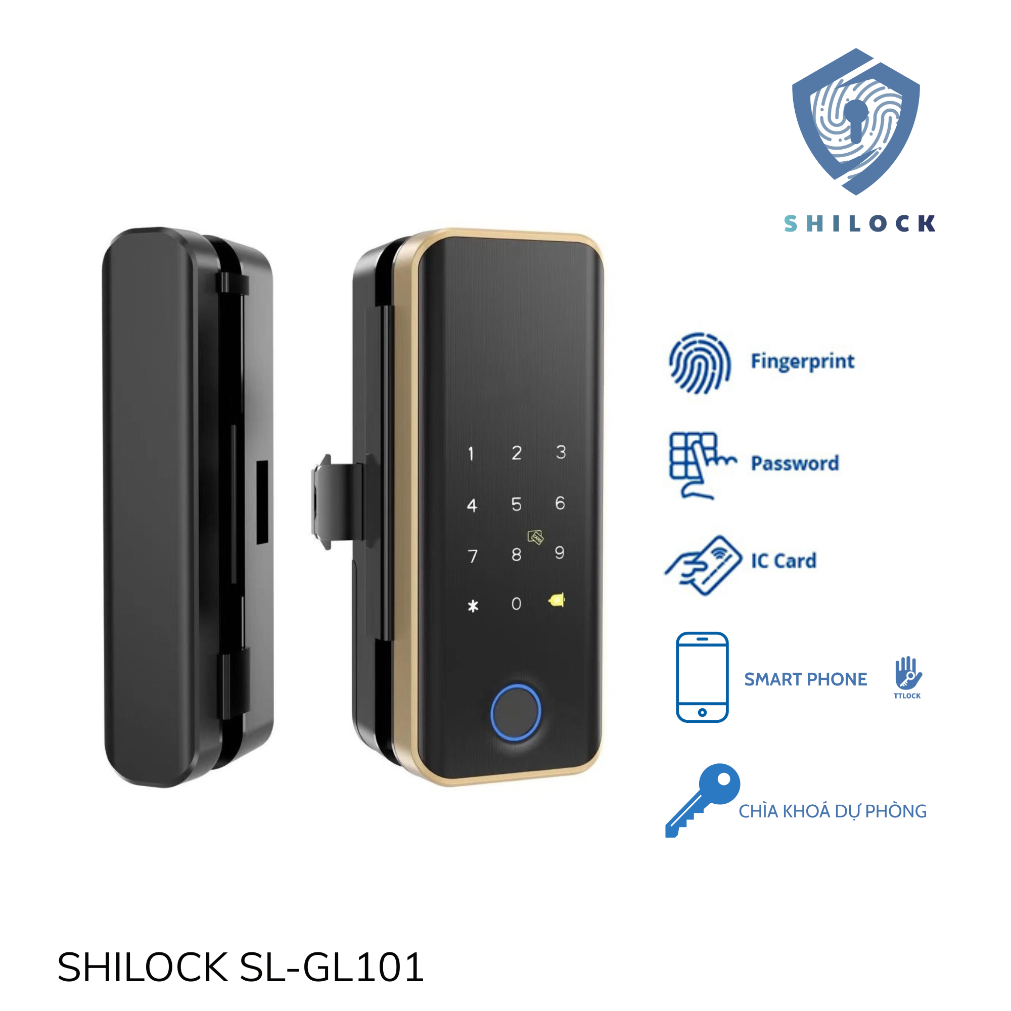 KHOÁ CỬA VÂN TAY SHILOCK SL-GL101