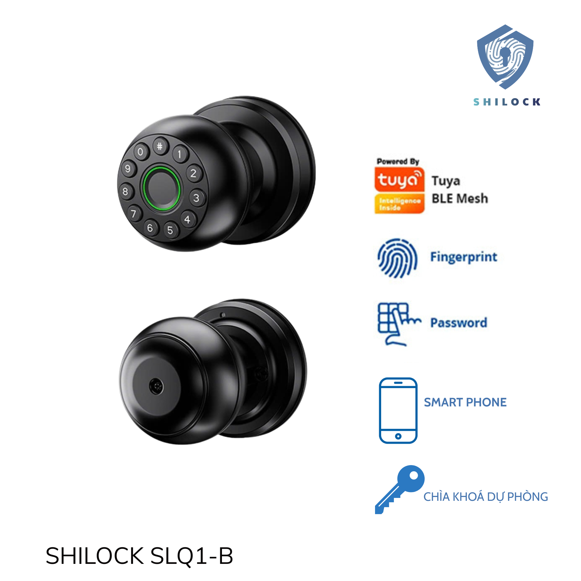 KHOÁ CỬA VÂN TAY SHILOCK SLQ1-B