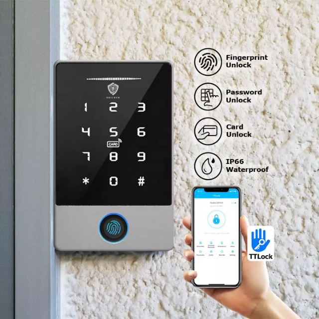Mặt access control 100 vân tay chuyên cho dãy trọ, kiểm soát ra vào SHILOCK K2F2