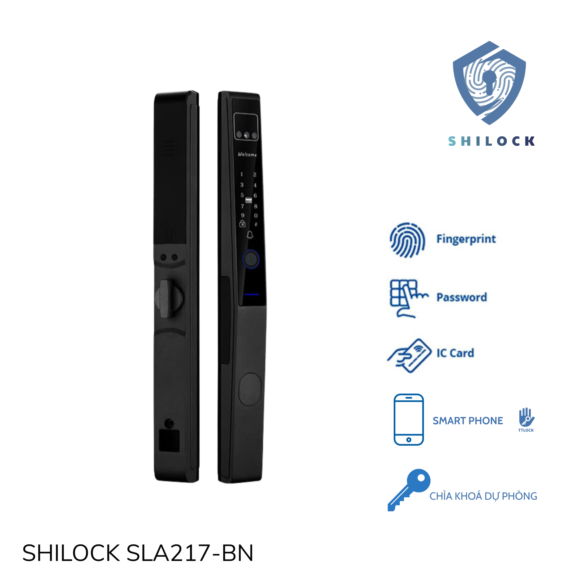 KHOÁ CỬA NHẬN DIỆN KHUÔN MẶT SHILOCK SLA217-BN